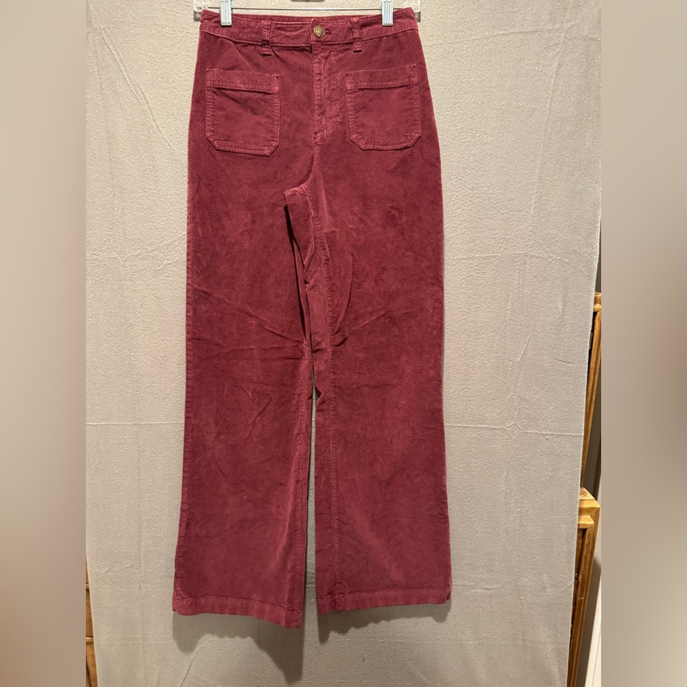 Faherty Maroon Corduroy Trousers